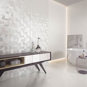 indoor tiles / wall / porcelain stoneware / patterned