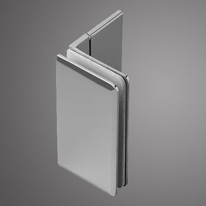 glass door hinge / shower / metal / corner