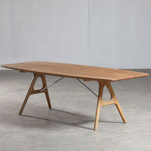 contemporary table / oak / solid wood / walnut