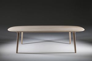 contemporary table / oak / walnut / cherrywood