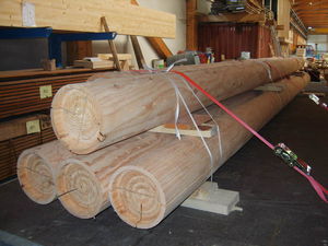 wooden prefabricated pillar