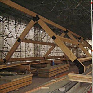 wooden roof framing