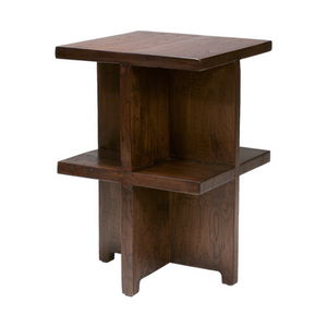 contemporary side table / teak / mahogany / rectangular