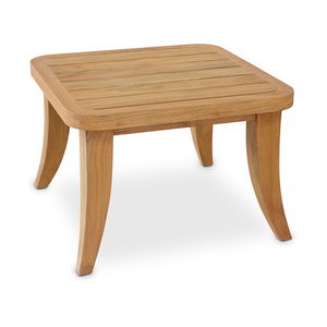 contemporary side table / wooden / rectangular / garden