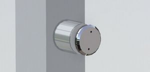 stainless steel glass clamp / for panels / for walls
