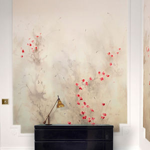 traditional wallpaper / cotton / nature pattern / animal motif
