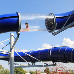 curved water slide