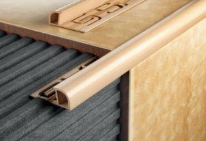 PVC edge trim / for tiles / outside corner