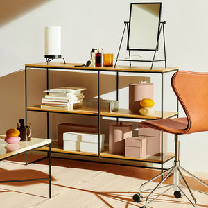 table lamp / contemporary / painted steel / frosted glass