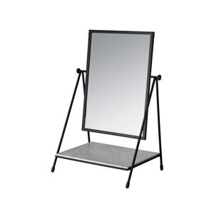 table mirror / with shelf / swivel / contemporary