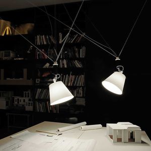pendant lamp / contemporary / stainless steel / plastic