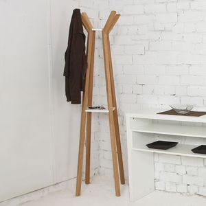 floor coat rack / contemporary / oak