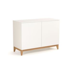 contemporary sideboard / oak / melamine / white