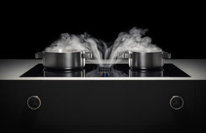 electric cooktop / induction / with cooktop extractor / custom