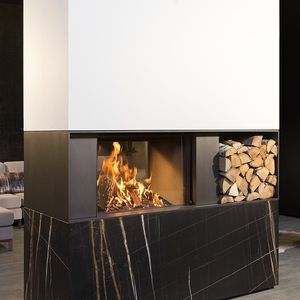 wood-burning fireplace