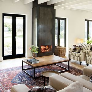 wood-burning fireplace