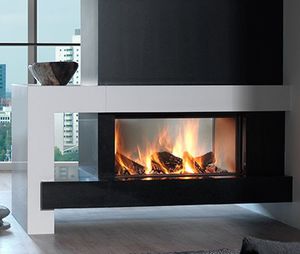 wood-burning fireplace