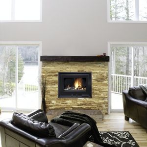 contemporary fireplace mantel / steel