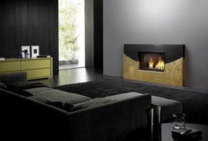 wood-burning fireplace