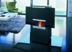 pellet heating stove / contemporary / cast iron