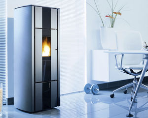 pellet heating stove / contemporary / cast iron