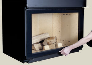 closed wood hearth