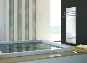 electric towel radiator / glass / contemporary / vertical