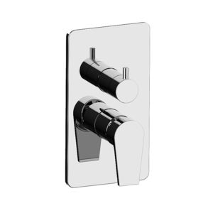 shower mixer tap / built-in / brass / ceramic