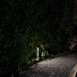 garden bollard light / contemporary / stainless steel / extruded aluminum