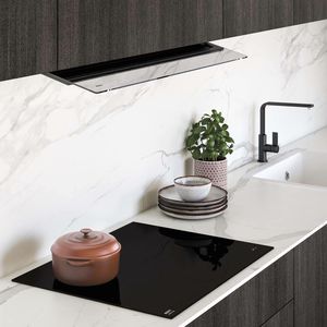 built-in range hood / with built-in lighting