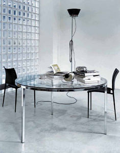 contemporary table / metal / ceramic / laminate
