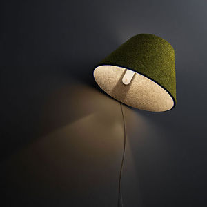 contemporary wall light / leather / felt / LED