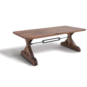 traditional table / oak / oiled wood / wooden base