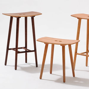 contemporary bar stool / wooden