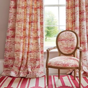 Curtain Fabric - Lola Flower - Jane Churchill - Floral Pattern   Cotton 