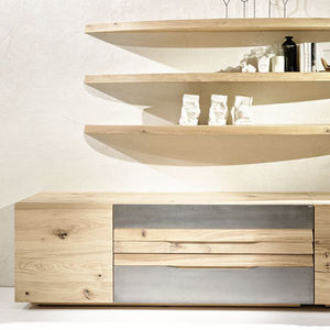 contemporary sideboard / oak / with shelf