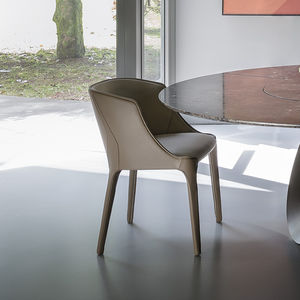 contemporary chair / upholstered / with armrests / standard base