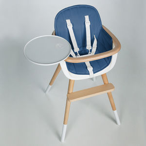 standard highchair / beech / plastic / metal