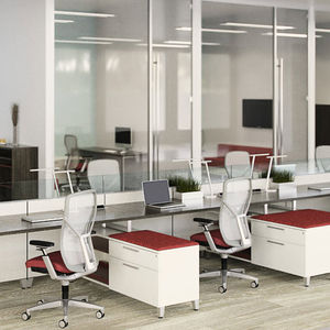 workstation desk / laminate / contemporary / commercial