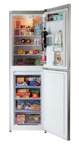 upright refrigerator-freezer / black / bottom freezer