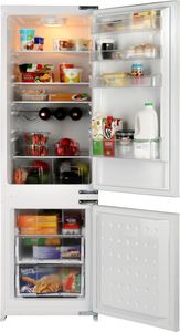 upright refrigerator-freezer / white / built-in / bottom freezer