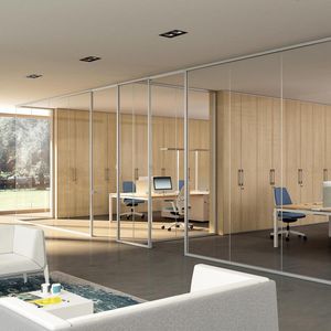 fixed partition / glass / professional / acoustic