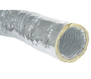 flexible air duct / aluminum / thermally-insulated