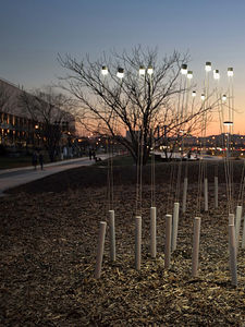 urban bollard light / contemporary / aluminum / LED