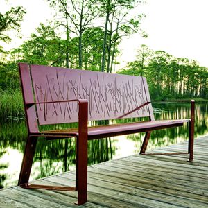 contemporary public bench