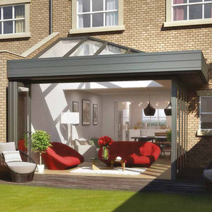 glass conservatory / aluminum / masonry