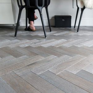 engineered parquet floor / glued / floating / oak