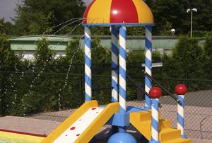 public children's pool play tower