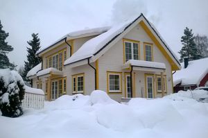 prefab house / contemporary / solid wood