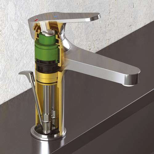 Washbasin mixer tap - OME605LT8  - DANIEL RUBINETTERIE - countertop / chromed metal / brass